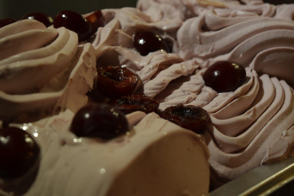 The extremely popular cherry gelato, made using fresh cherries from Kent