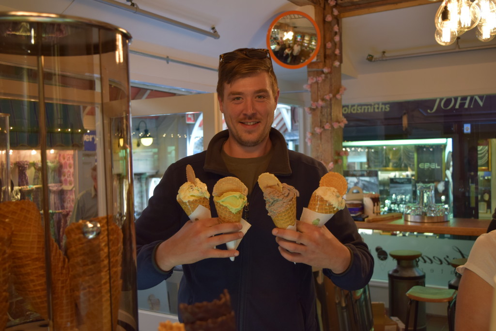 Even the film crew from 'Lewis' couldn't resist some of our gelato